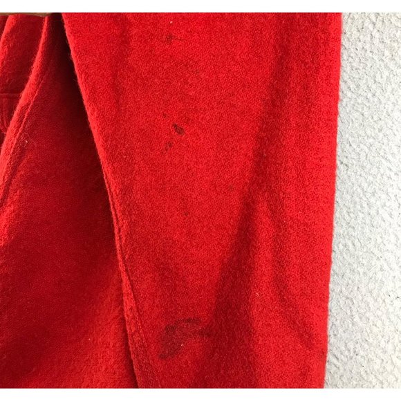 Vintage 40s Mens North Country Wool Double Pocket Button Shirt Jacket Red USA XL - Picture 8 of 9